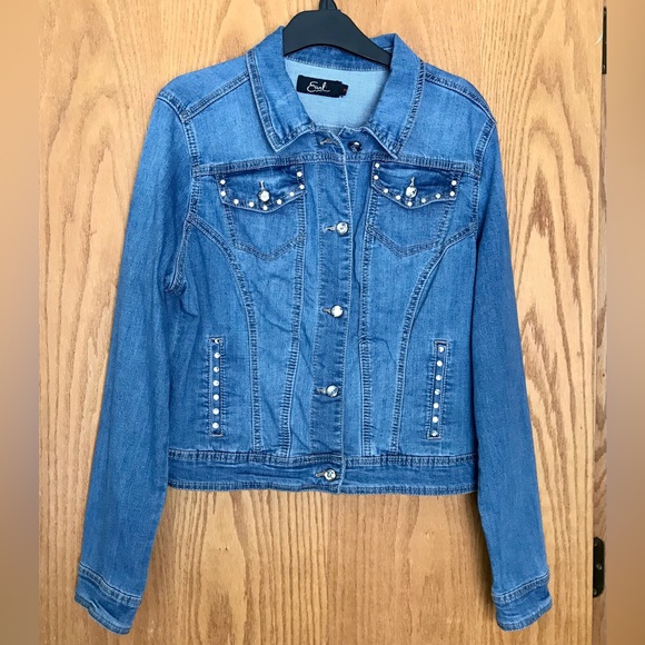 Earl Jeans Jackets & Blazers - Earl Denim Jean Jacket with Rhinestones